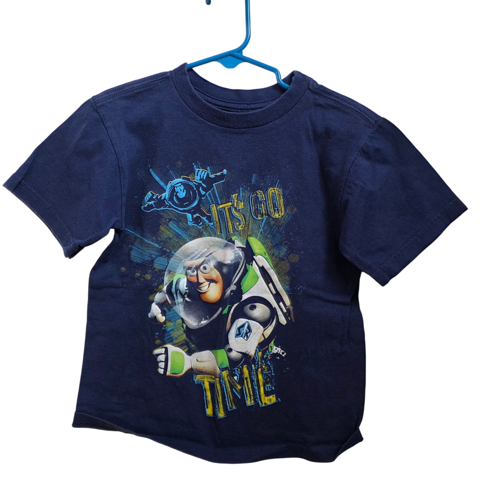 Disney Toy Story It's Go Time Buzz Lightyear Navy Tshirt Sz 4t